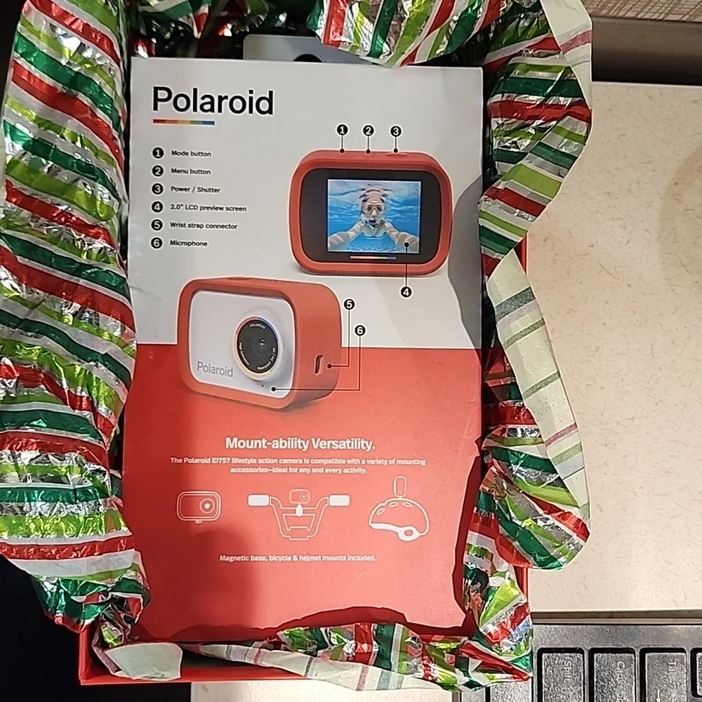 Polaroid Sport Action Camera 720p 12.1mp, Waterproof Camcorder Video Camera with - Picture 8 of 13